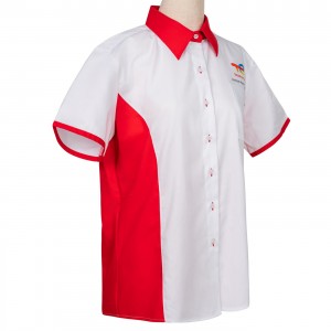 Service Station Store Personnel Unisex SL Work Shirt with Contrast Seaming