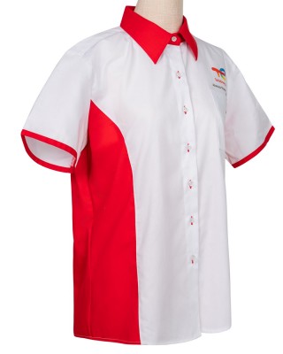 Service Station Store Personnel Unisex SL Work Shirt with Contrast Seaming