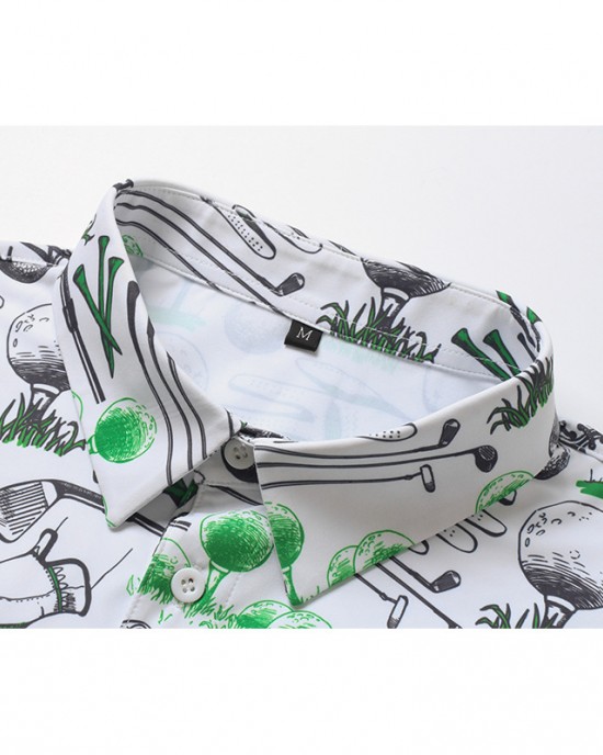 Golf Theme Pattern Stylish SL Men's Golf Polo Shirt Golf Theme Pattern Stylish SL Men's Golf Polo Shirt