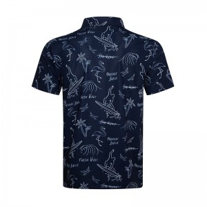 Fast Dry Soft Touch Men's Golf Polo Shirt-Paradise Beach Theme