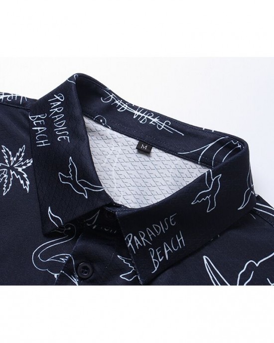 Fast Dry Soft Touch Men's Golf Polo Shirt-Paradise Beach Theme Fast Dry Soft Touch Men's Golf Polo Shirt-Paradise Beach Theme