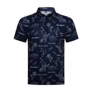 Fast Dry Soft Touch Men's Golf Polo Shirt-Paradise Beach Theme
